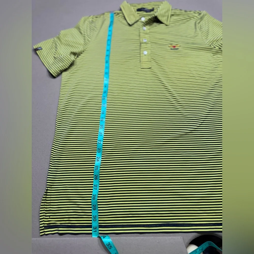 Ralph Lauren RLX Striped Yellow and Black Golf Polo